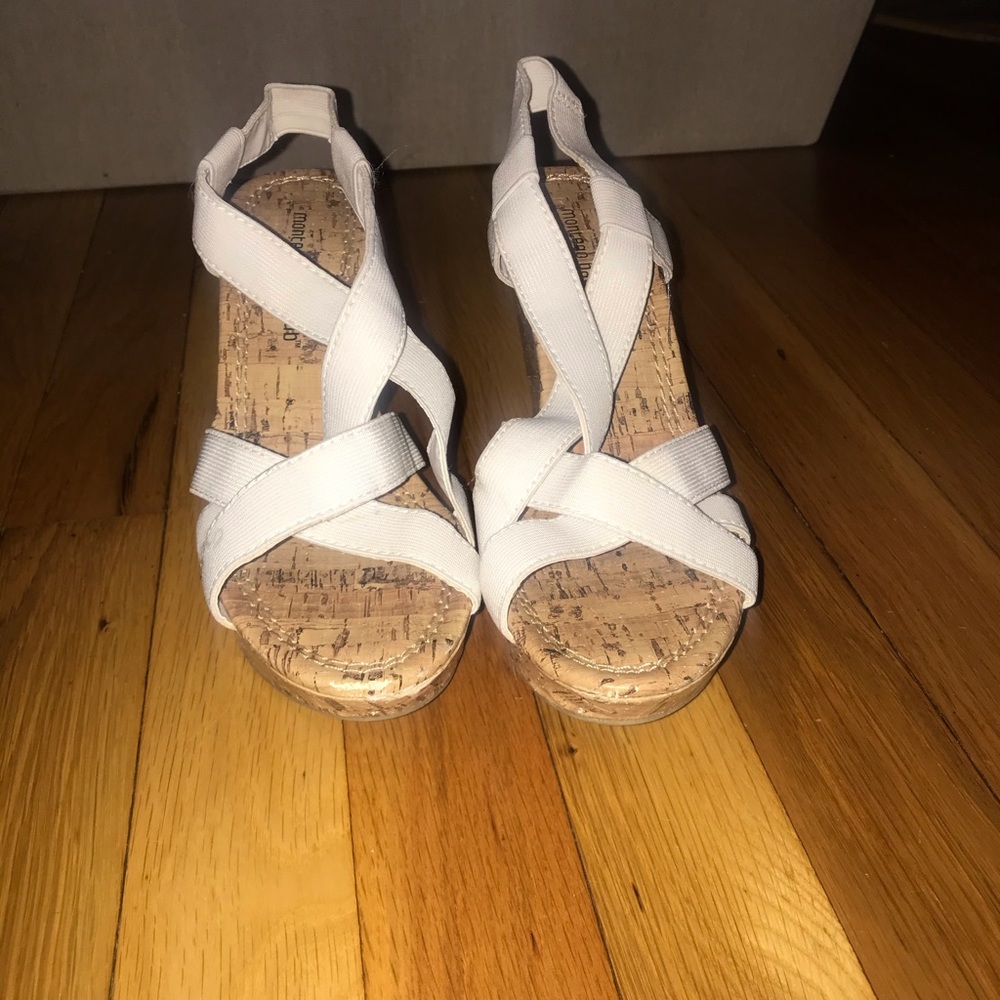 White and Tan Wedges